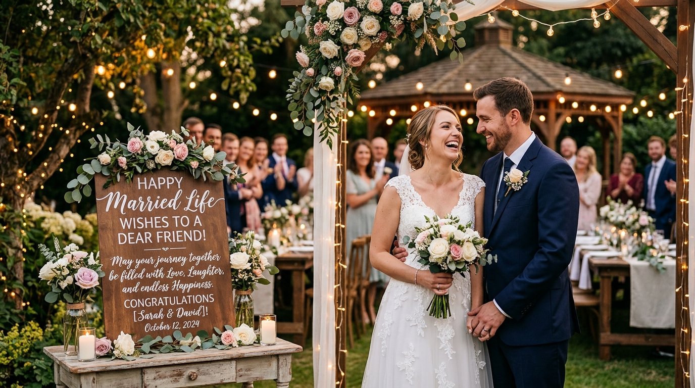 Happy-Married-Life-Wishes-to-a-Friend